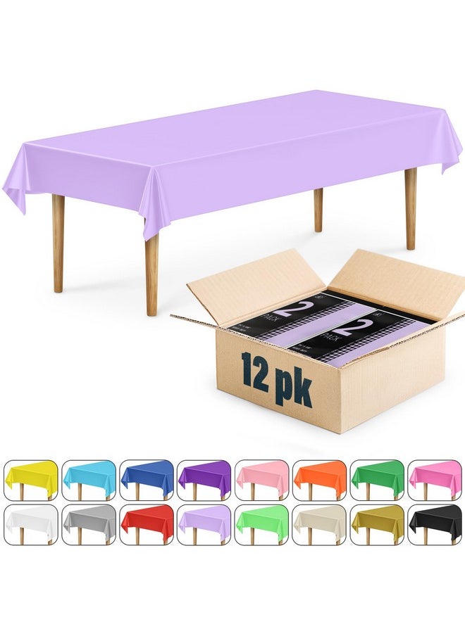 12-Pack Plastic Tablecloths, 54