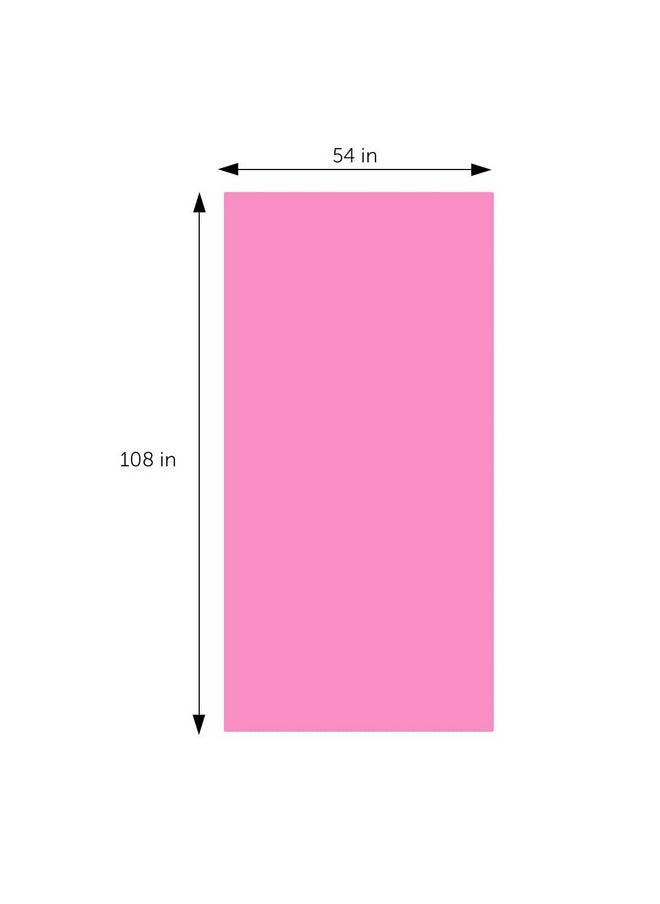 12 Rectangular Tablecloths Bpa-Free Plastic, 54 X 108 Inch, Dining Table Cover Cloth Rectangle For Parties, Picnic, Camping And Outdoor, Disposable Or Reusable In Fuchsia Pink (12 Pack)