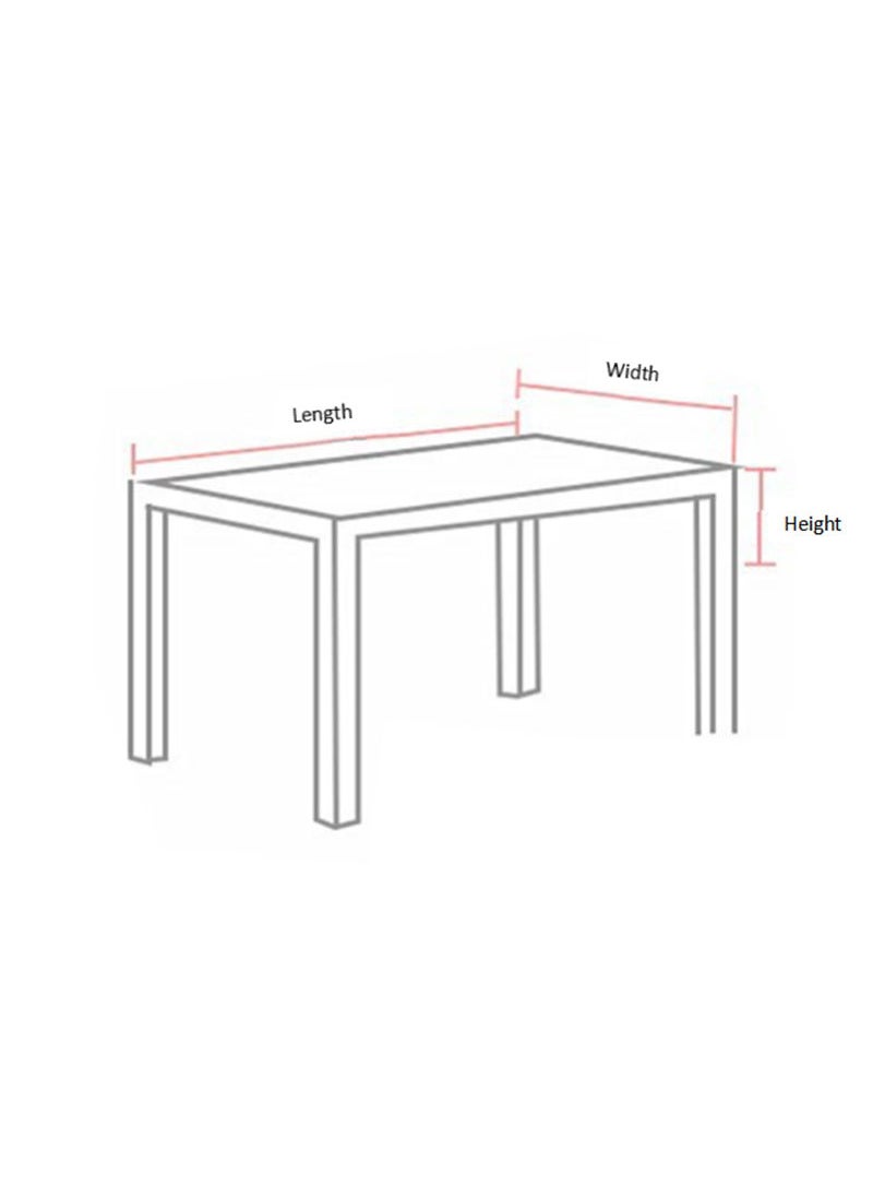 Love Pattern Print Waterproof Table Cloth White 140x200cm