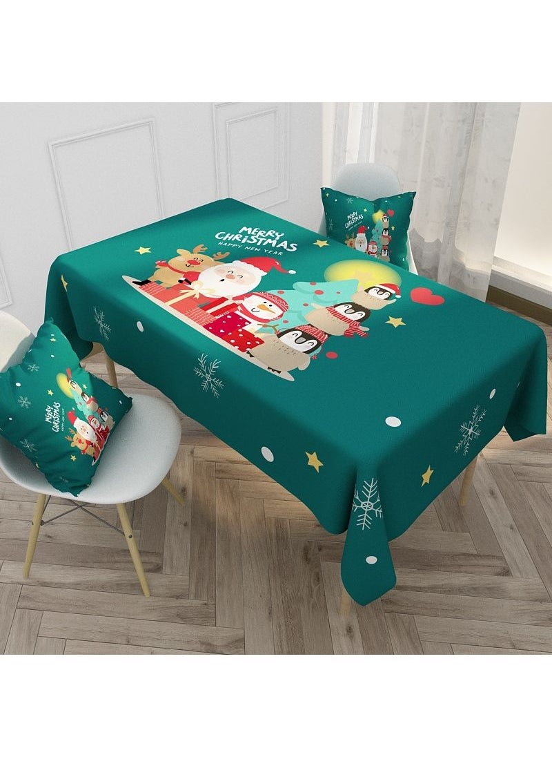 Modern Home Printed Waterproof Table Cloth Green