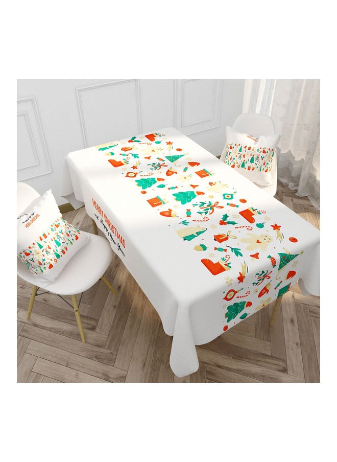 Waterproof Cartoon Alphabet Series Tablecloth Red/White/Green 100 x 160 x 0.1cm