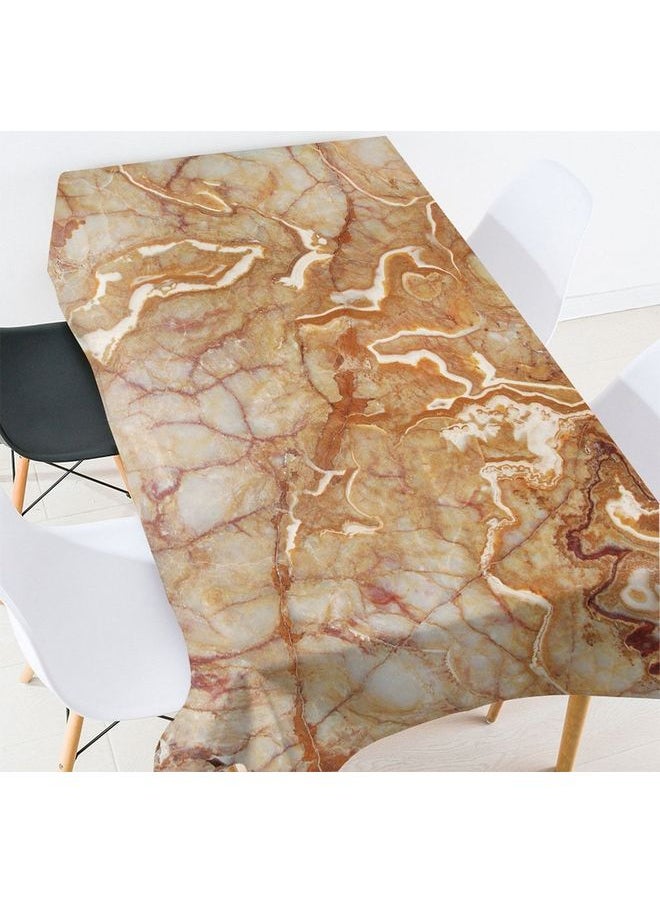 Marble Texture Pattern Waterproof Tablecloth White/Beige/Red