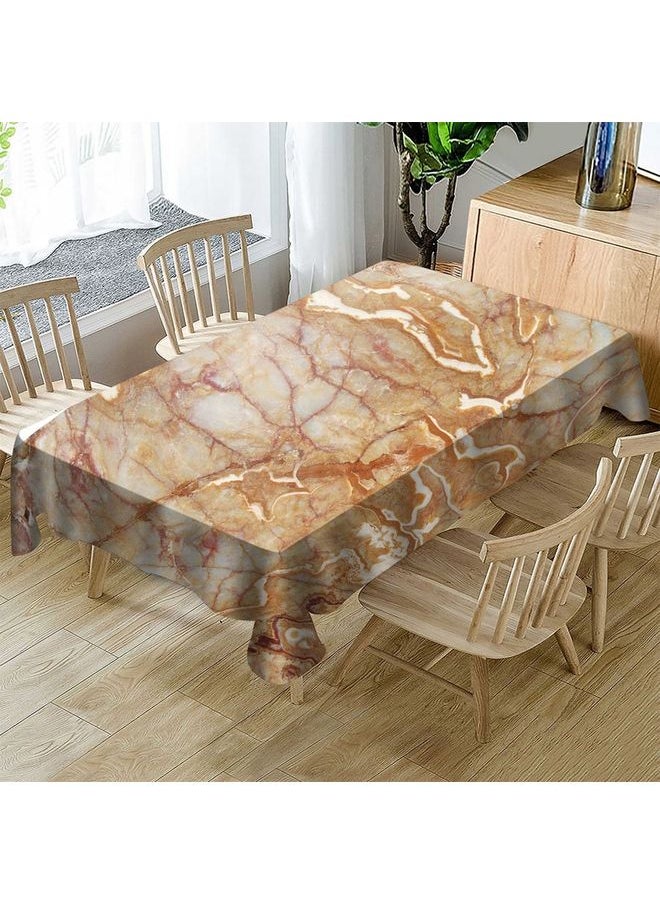 Marble Texture Pattern Waterproof Tablecloth White/Beige/Red