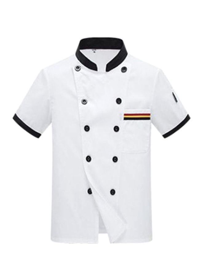 Pocket Detailed Chef Coat White/Black L