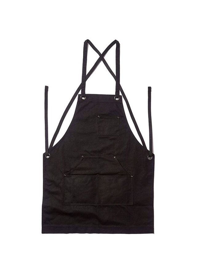 Canvas Apron With Pocket Black 15centimeter