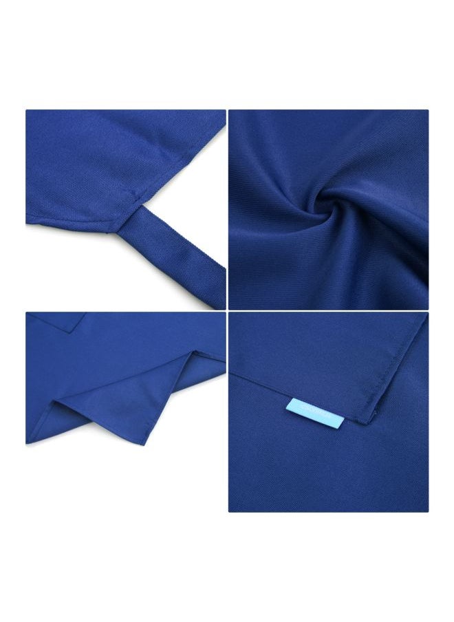 2-Piece Cooking Apron With Adjustable Neck Belt Blue 66x66x75centimeter