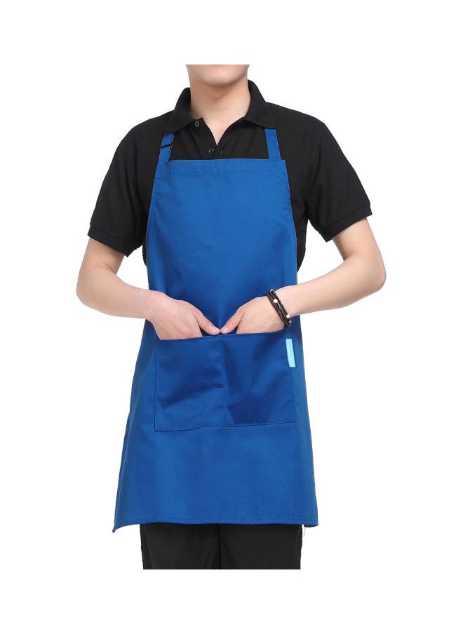 Cooking Apron With Adjustable Neck Belt Lake blue 66x66x75cm