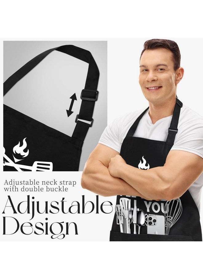 Funny Aprons For Men, Men’S Funny Chef Cooking Grilling Bbq Apron With 3 Pockets, Father'S Day Birthday Gifts