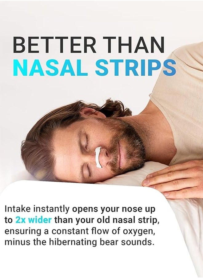 Breathing Nasal Strip Starter Kit 15 Count - Boost Oxygen Intake, Reduce Snoring, Improve Sleep Quality - No Medicine or Chemicals, Sweat Resistant, Skin Safe Nasal Strips, White Arc