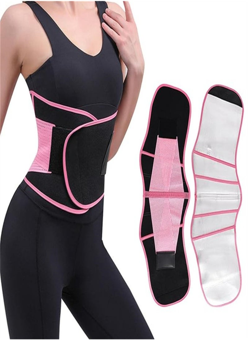 Waist Trainer Belt for Women, Sport Girdle Belt, Slimming Sauna Waist Trimmer Belly Band Sweat Sports Girdle Belt, Exercise Belt with Adjustable Straps, Slimming Body Shaper Belt