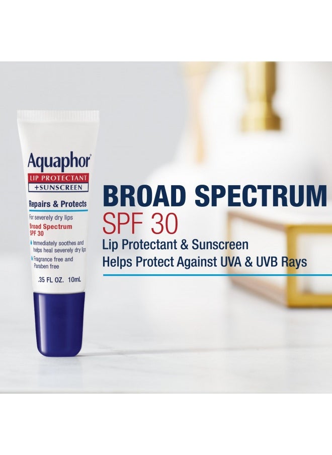 Aquaphor Lip Repair Lip Balm With Sunscreen, Lip Protectant, Lip Balm Spf 30, 0.35 Oz Tube