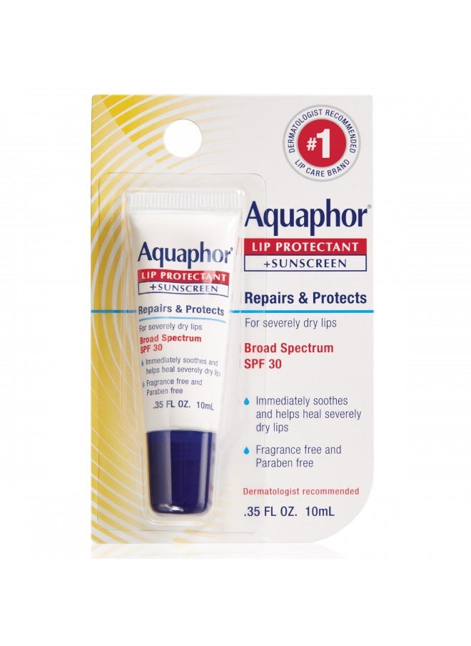 Aquaphor Lip Repair Lip Balm With Sunscreen, Lip Protectant, Lip Balm Spf 30, 0.35 Oz Tube