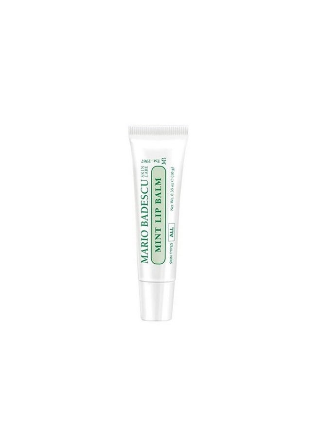 Moisturizing Mint Lip Balm For Dry Cracked Lips, Infused With Coconut Oil And Shea Butter, Ultra-Nourishing Lip Care Moisturizer For Soft, Smooth And Supple Lips, 0.35 Oz