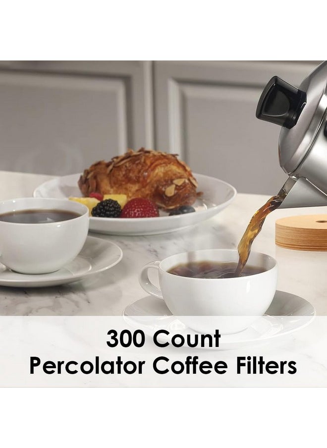 Percolator Coffee Filters - 300Pcs 3.75In Disc Coffee Filters For Percolator - Unbleached Disposable Percolator Filters (Disk Coffee Filters)