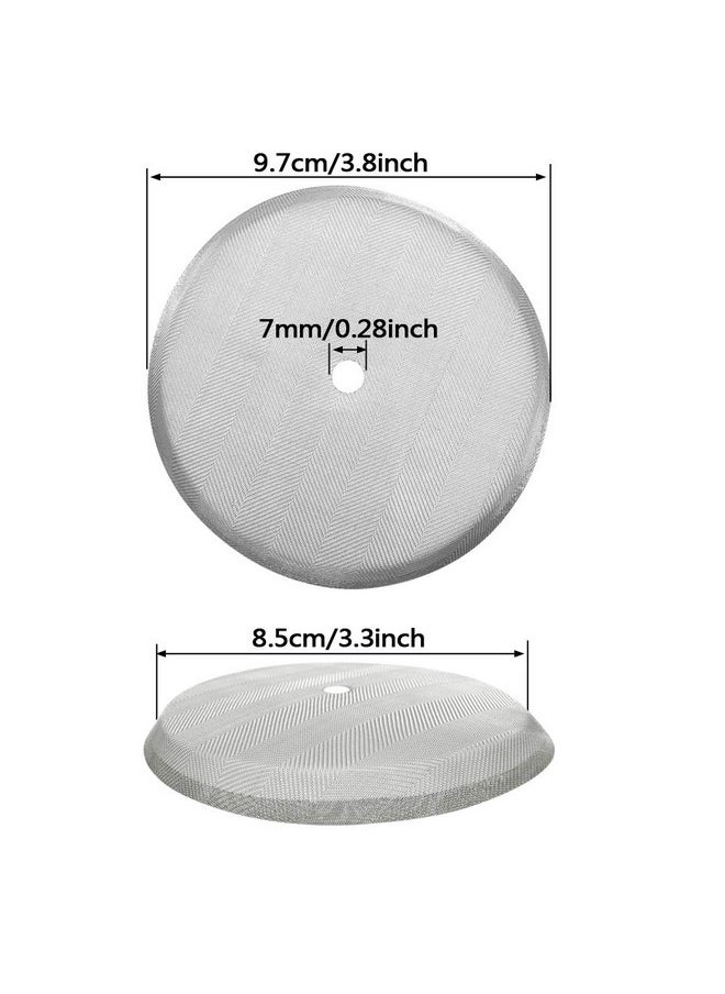4 Pack French Press Replacement Filter Screen,Reusable Stainless Steel Mesh Filters For Universal 1000 Ml / 34 Oz / 8 Cup French Press Coffee Makers