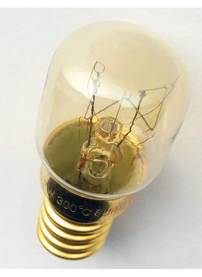 E14 Light Bulb 15W Oven Bulb T22 Microwave Light Bulbs 300℃ High Temperature Microwave Oven Light Bulb Warm White Incandescent Light Bulb 360° Beam Angle, 120V, Pack Of 3