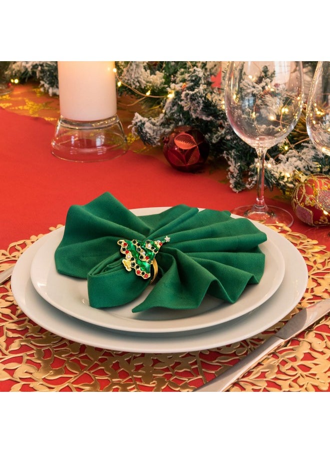 Christmas Napkin Rings Set Of 6, Holiday Christmas Tree Napkin Rings Christmas Napkin Holder Rings For Christmas Dinning Table Decorations