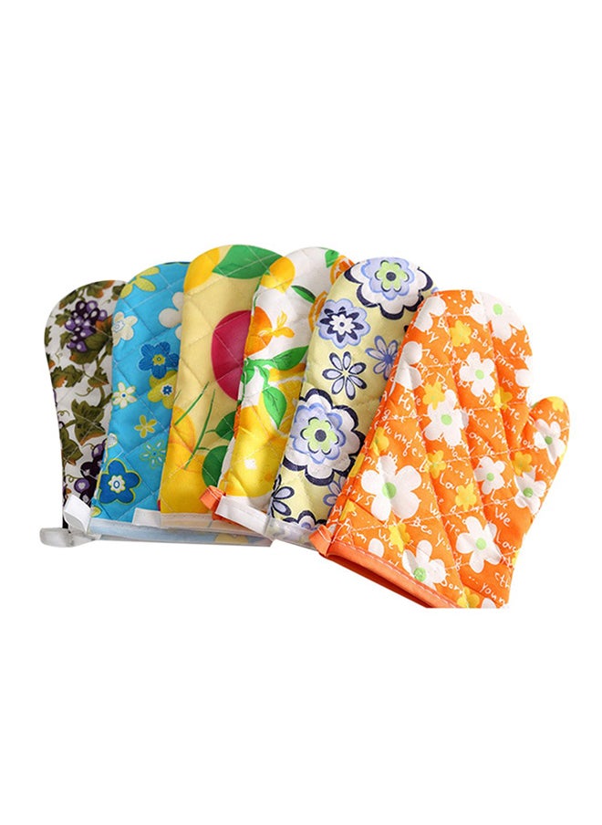 Fashion Microwave Oven Gloves Multicolour 25x15x6centimeter