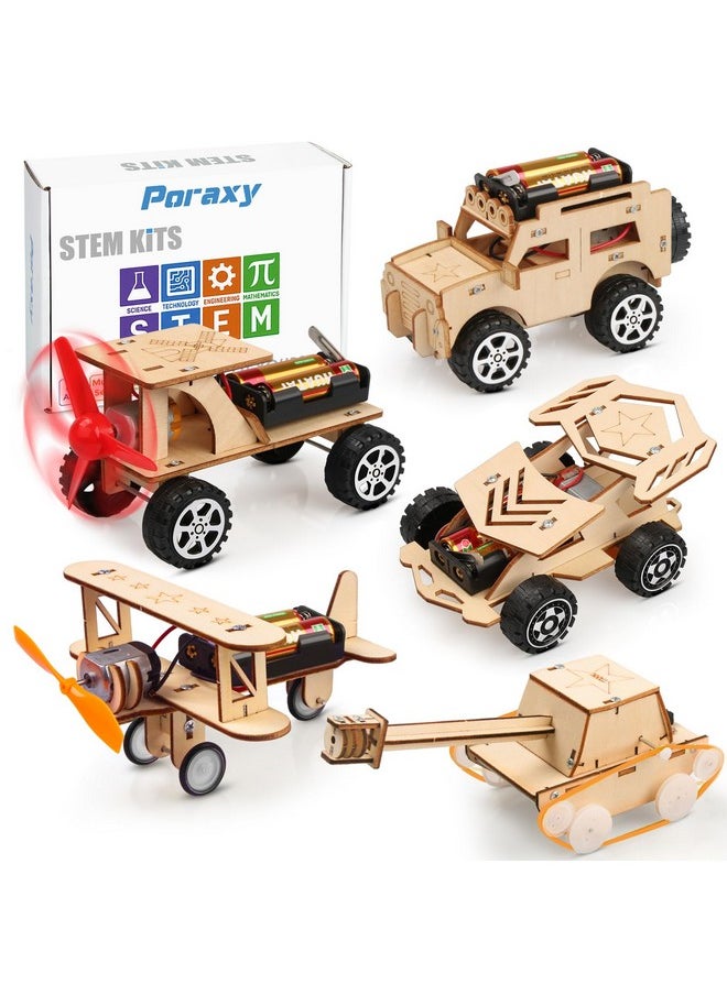 5 In 1 Stem Kits For Kids Age 8-10, Science Building Projects Craft For 8-12, Model Car Kits, Toys For Ages 8-13, Wooden 3D Puzzles, Birthday Gifts For 7 8 9 10 11 12 13 Year Old Boys And Girls