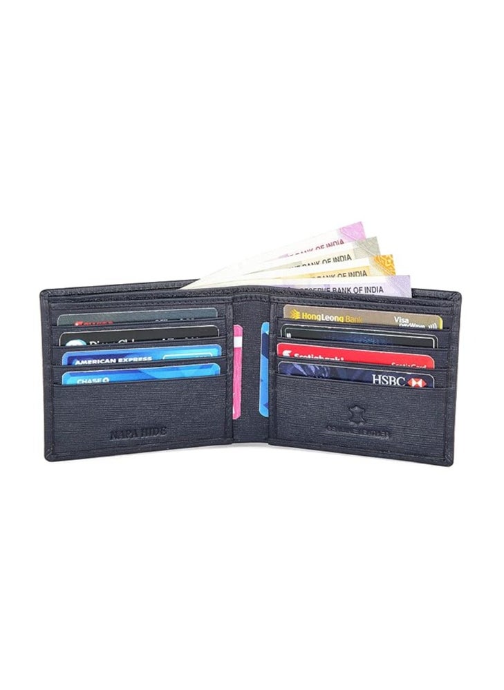 NAPA HIDE Leather Wallet for Men I Handcrafted I Credit/Debit Card Slots I 2 Currency Compartments I 2 Secret Compartments