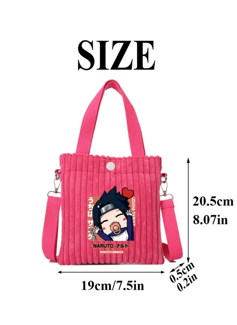 New Naruto Corduroy Crossbody Bag