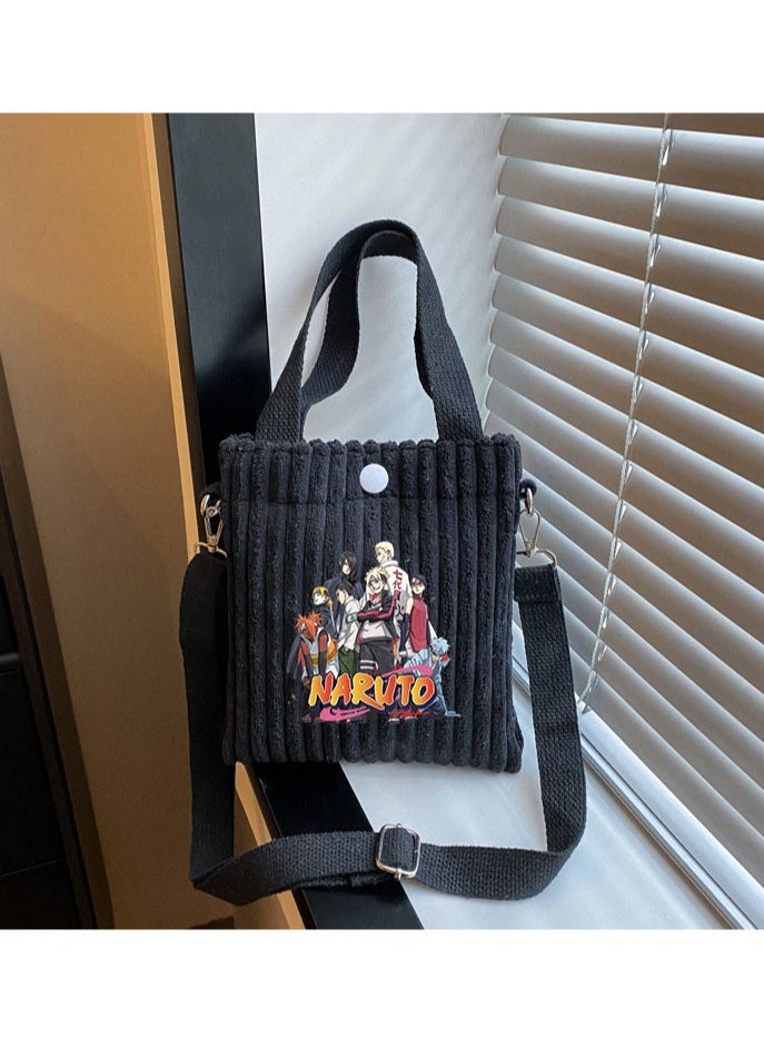 New Naruto Corduroy Crossbody Bag