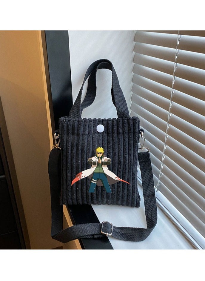 New Naruto Corduroy Crossbody Bag