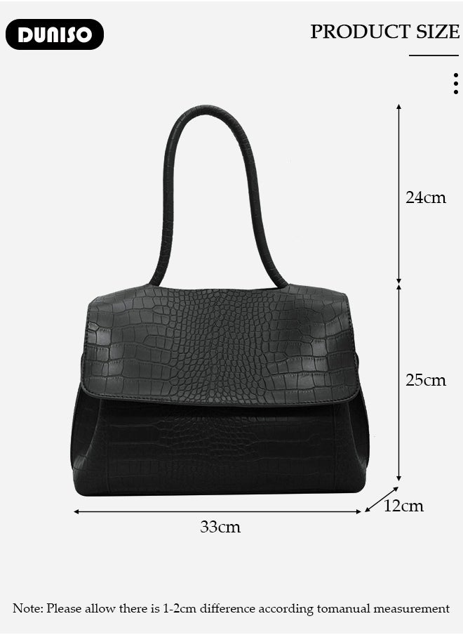 Women's Shoulder Tote Bag Faux Leather Handbag for Women Large Capacity Messenger Bag, Fashionable Travel Shoulder Bag for Ladies Girls College Students