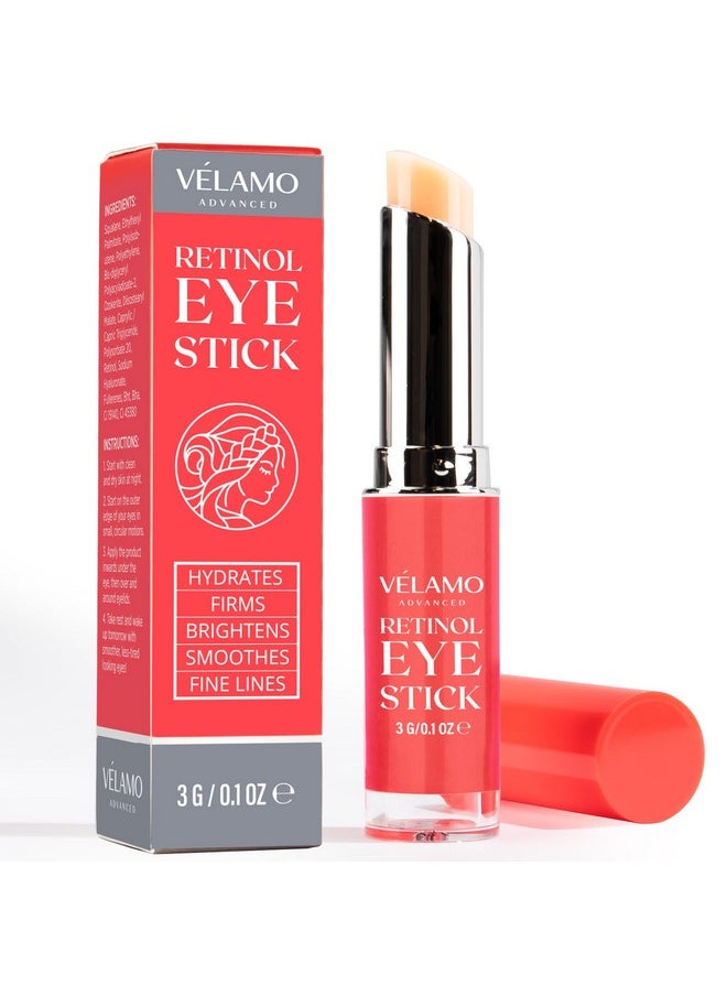 Retinol Eye Stick: Retinol Eye Cream For Dark Circles And Puffiness With 1% Bakuchiol - Visibly Reduces Fine Lines Wrinkles Under Eye Bags 0.1 Oz/3G