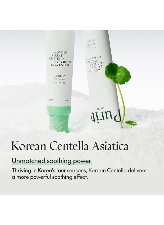 Centella Unscented Eye Cream, Korean Centella, For Sensitive Skin, Soothing, Facial Eye Cream For Face, Dark Circles, Wrinkles, Puffiness, K-Beauty, Vegan & Cruelty-Free, 30Ml 1Fl.Oz