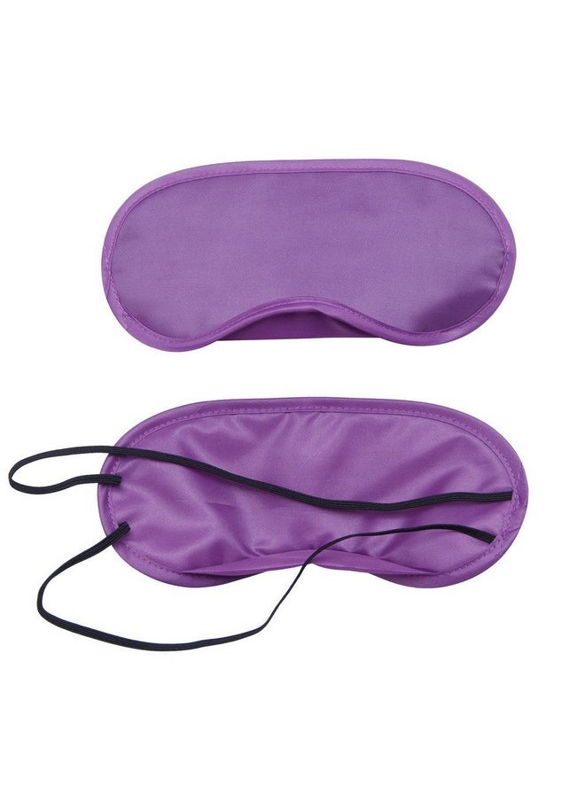 10Pcs Travel Rest Eye Sleeping Mask Satin Blindfold Soft Eye Shade Nap Cover Soft Eye Mask Shade Cover (Purple)