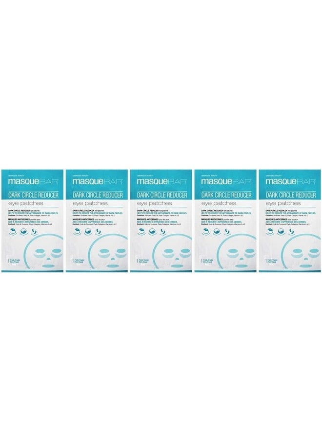 Eye Mask Patches Dark Circle Reducer (5 Pairs) - Korean Under Eye Skin Care Treatment - Diminishes The Appearance Of Under Eye Dark Circles & Prevents Premature Signs Of Aging - Moisturizes