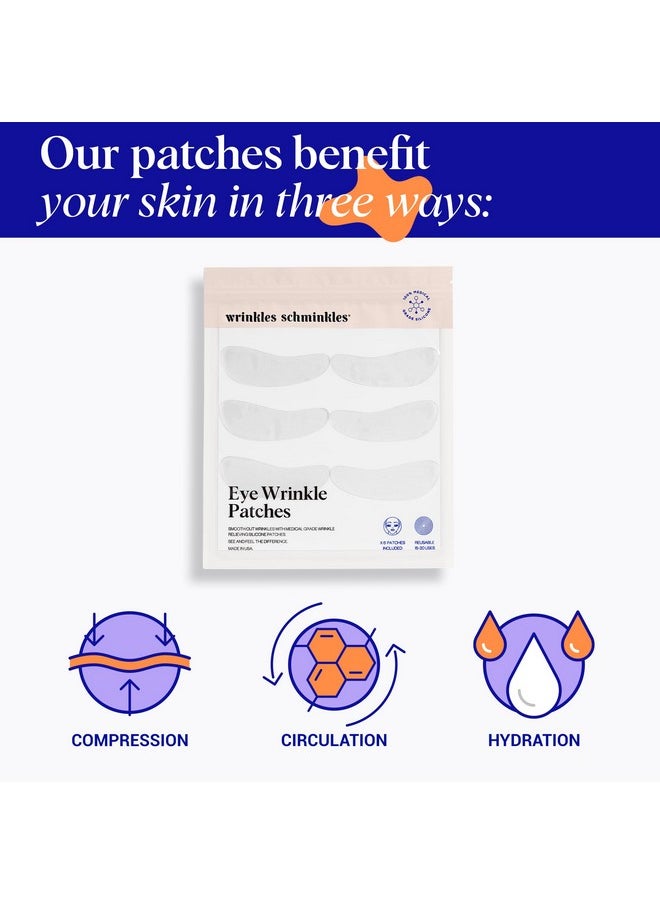 Under Eye Patches - Rejuvenate Wrinkles With Medical Grade Silicone Reusable Anti-Wrinkle Patches For Under Eye Treatment, Banish Dark Circles (3 Pairs)