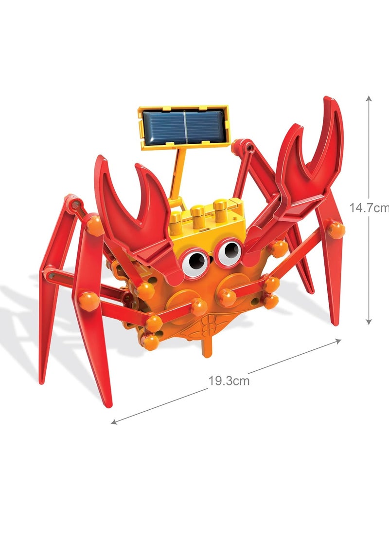 Green Science Hybrid Crabot-Solar Power Crawling Crab Kit-for Kids Ages 5+, Multi Coloured