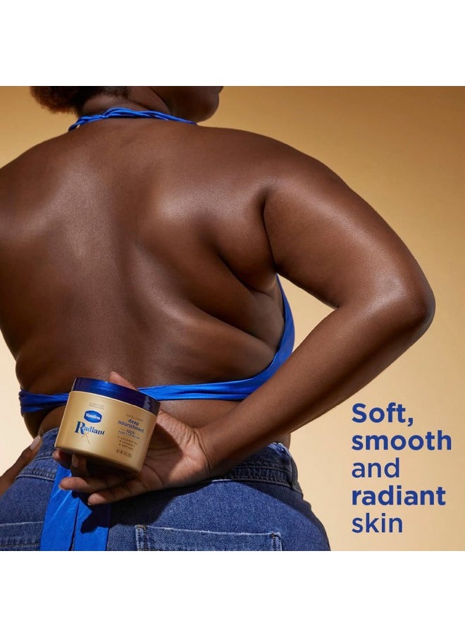 Radiant X Deep Nourishment Body Cream 100% Pure Shea Butter, Coconut Oil, Vitamin C, & Peptides 10 Oz