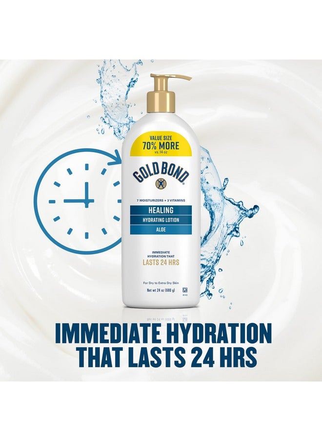 Healing Hydrating Lotion With Aloe Moisturizes, Heals & Smooths Dry Skin, Delivers Immediate 24-Hour Hydration, Value Size, 24 Oz.