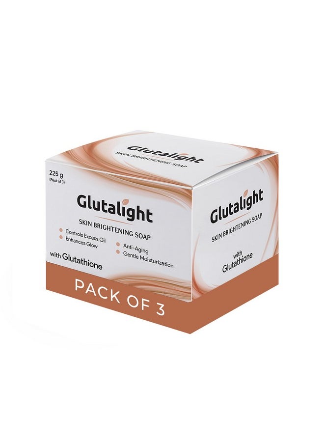 Soap | Glutathione Soap | Helps Even Skin Tone | Reduces Dark Spots & Fades Pigmentation | Bath Soap Combo Offers | Bathing Soap | Helps Control Excess Oil | For Radiant Glow - Pack Of 3