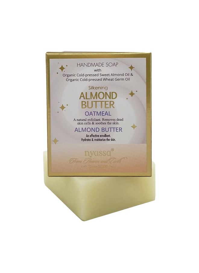 Almond Butter Luxurious Handmade Soap|Warm Aroma|Natural Ingredients|Almond Butter, Oatmeal&Honey|No Paraben, Cruelty Free| 150Gm