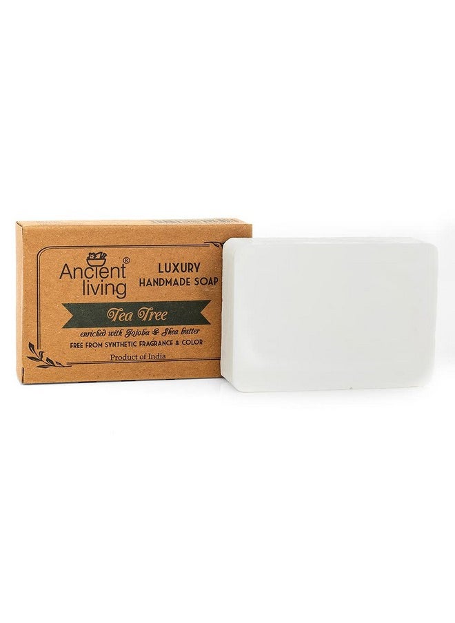 Tea Tree Luxury Handmade Soap - 100G (Set Of 2) Anti Bacterial | Acne | Pimples | Blackheads Enriched With 100% Cold Pressed Essential Oil Ideal For All Skin Type