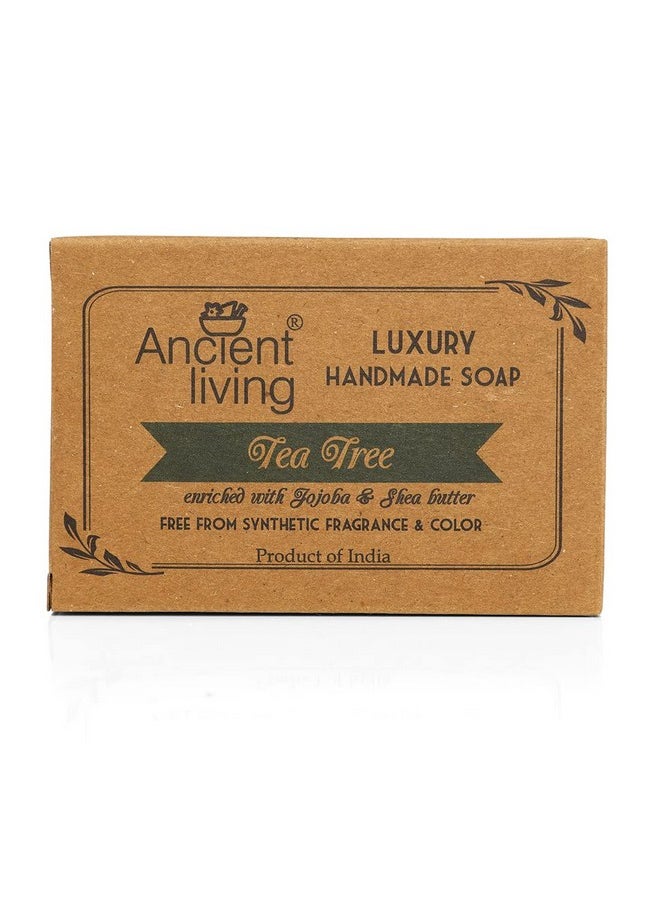 Tea Tree Luxury Handmade Soap - 100G (Set Of 2) Anti Bacterial | Acne | Pimples | Blackheads Enriched With 100% Cold Pressed Essential Oil Ideal For All Skin Type