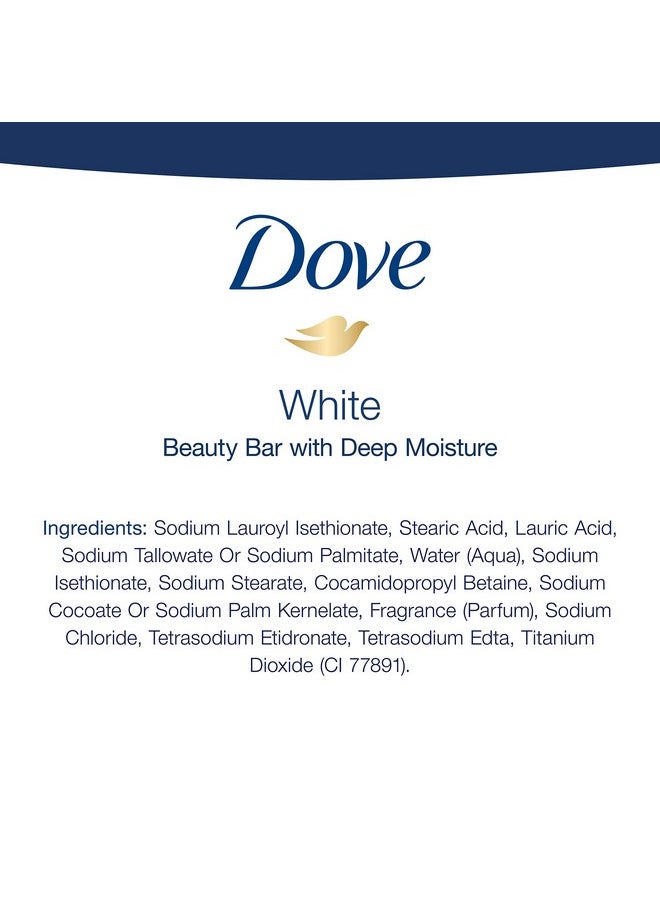 Beauty Bar More Moisturizing Than Bar Soap White Effectively Washes Away Bacteria, Nourishes Your Skin 3.75 Oz 20 Bars