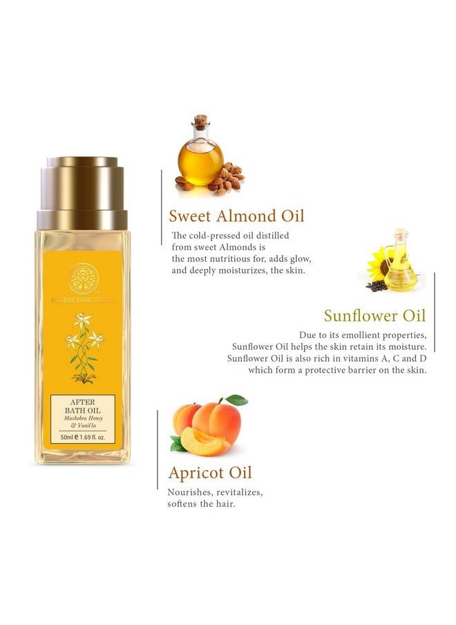 After Bath Oil Mashobra Honey & Vanilla | Ayurvedic Scented Natural After Shower Oil | For Nourished & Moisturised Skin