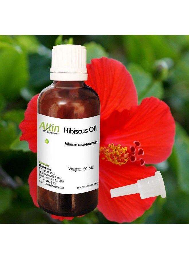 Hibiscus Oil 50 Ml 100% Natural, & Undiluted For Aromatherapy,Hair Care Oil & Skin Care For All Skin Types