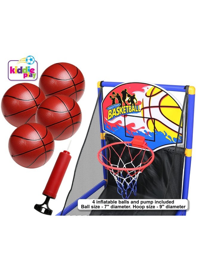 Toy Basketball Hoop Arcade Game Set | With 4 Balls & Air Pump, Indoor Outdoors Sports Toys For Kids