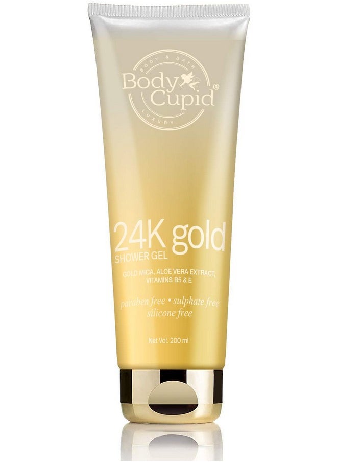 24K Gold Shower Gel - No Sulphates And Parabens - 200 Ml