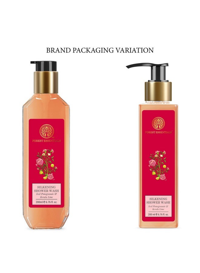 Silkening Shower Wash Iced Pomegranate & Kerala Lime|Lightly Scented & Sls-Free|Body Wash For Men And Women 200Ml