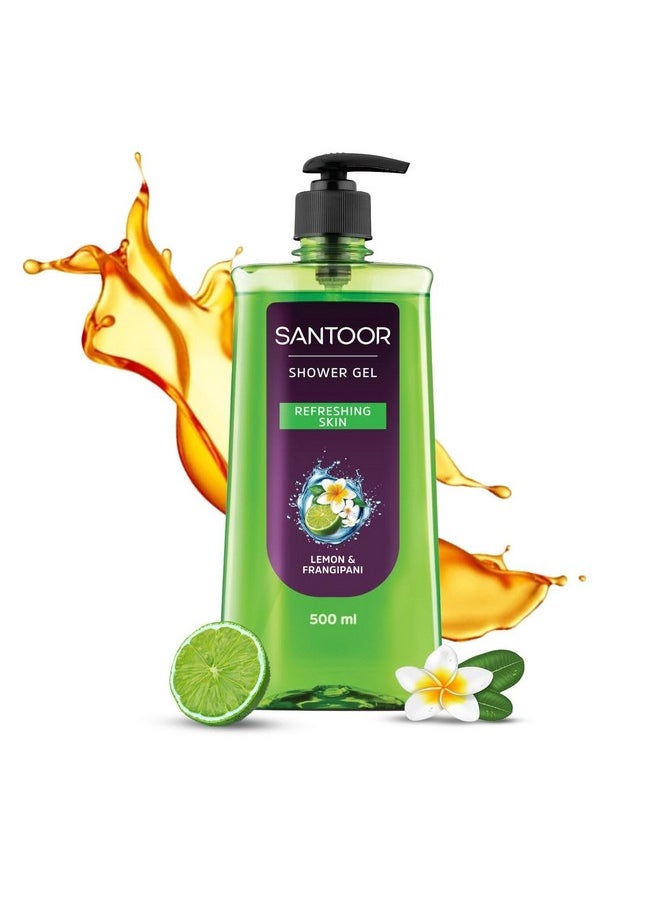 Refreshing Shower Gel With Natural Lemon & Frangipani Extracts| For Men & Women| For Soft And Fresh Skin| Suitable For All Skin Types| No Parabens| No Silicones| 500Ml