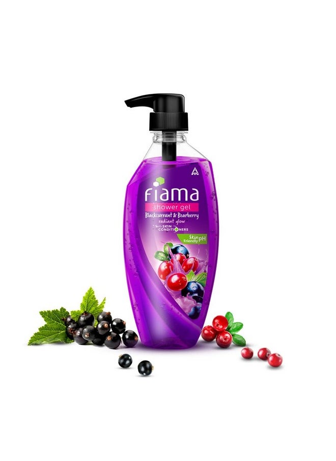 Body Wash Shower Gel Blackcurrant & Bearberry, 500Ml, Body Wash For Women & Men With Skin Conditioners For Radiant Skin, Suitable For All Skin Types