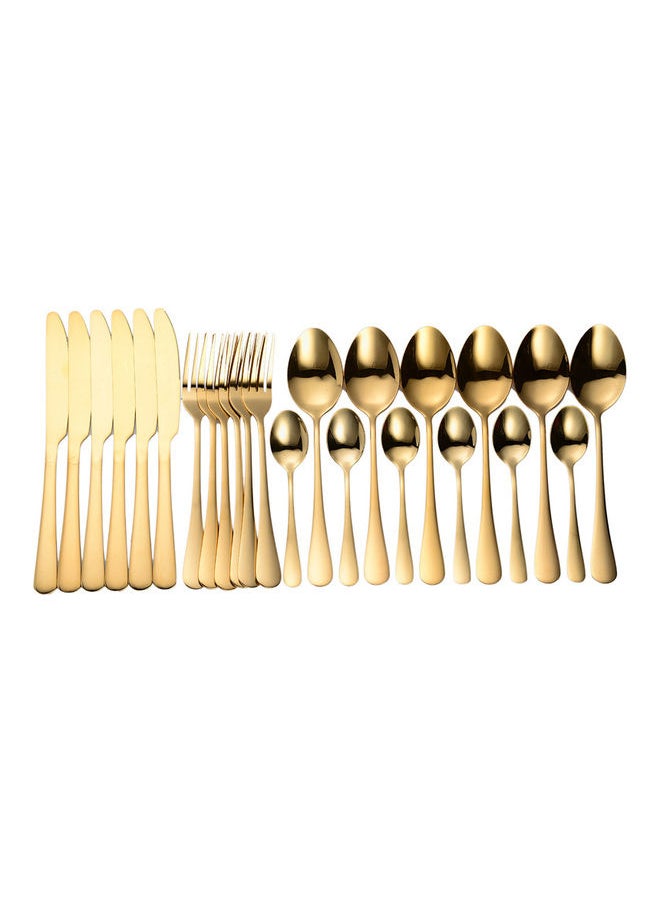 24-Piece Cutlery Set Gold