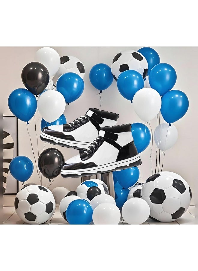 2Pcs Retro Basketball Shoes Sneaker Balloons Decorations Sports Party Footwear Boys Men Black White Wall Hanging Bedroom Living Room Blanket Dorm Decor